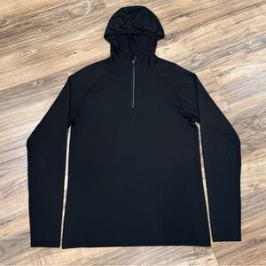Lululemon Athletica Metal Vent Tech 1/4 Zip-Up Hoodie Size Medium Black Colorway
